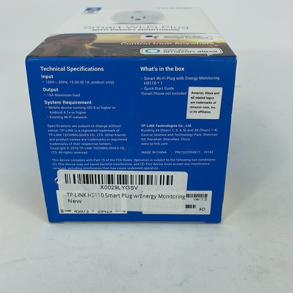 New TP-Link HS110 Smart Wi-Fi Plug w/Energy Monitoring-Works With Alexa - Picture 6 of 6